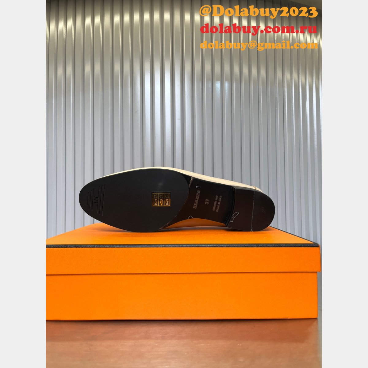 7 Star full leather loafer hermes shoes