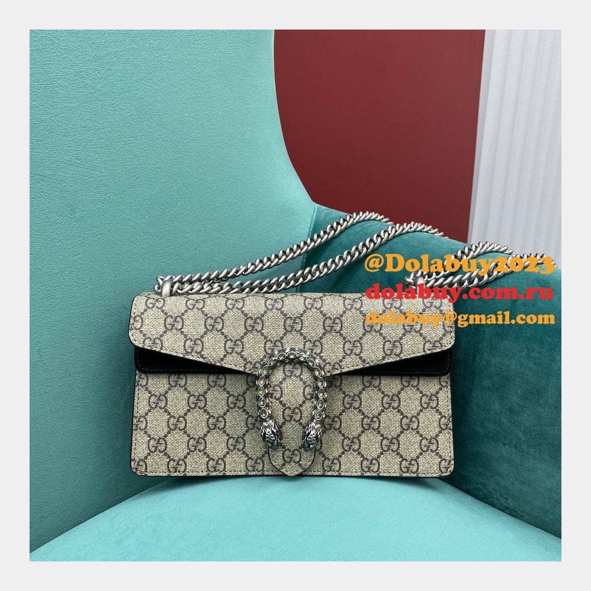 top G*u*i dionysus small chain shoulder 499623 black