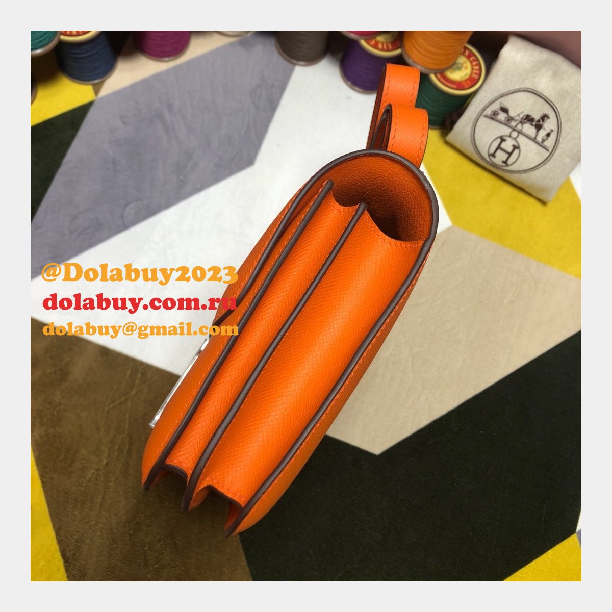 Hermes Constance Bag 23cm Epsom Leather Orange