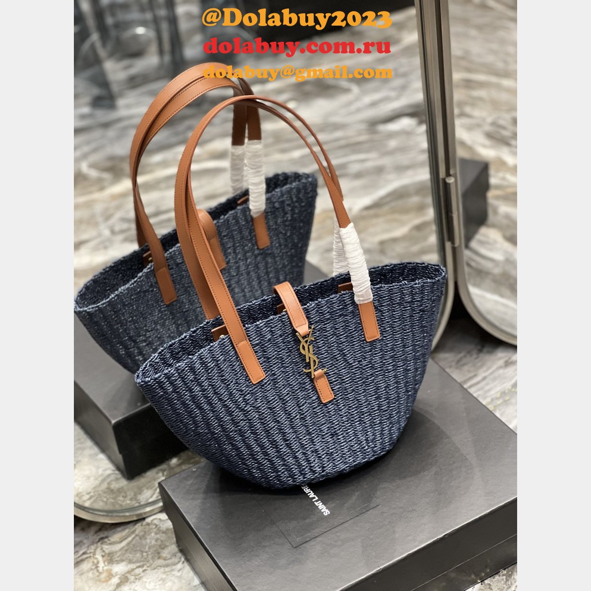 Food Basket Tote 1:1 Mirror 685618/688221 High Quality YSL Replicas Bag