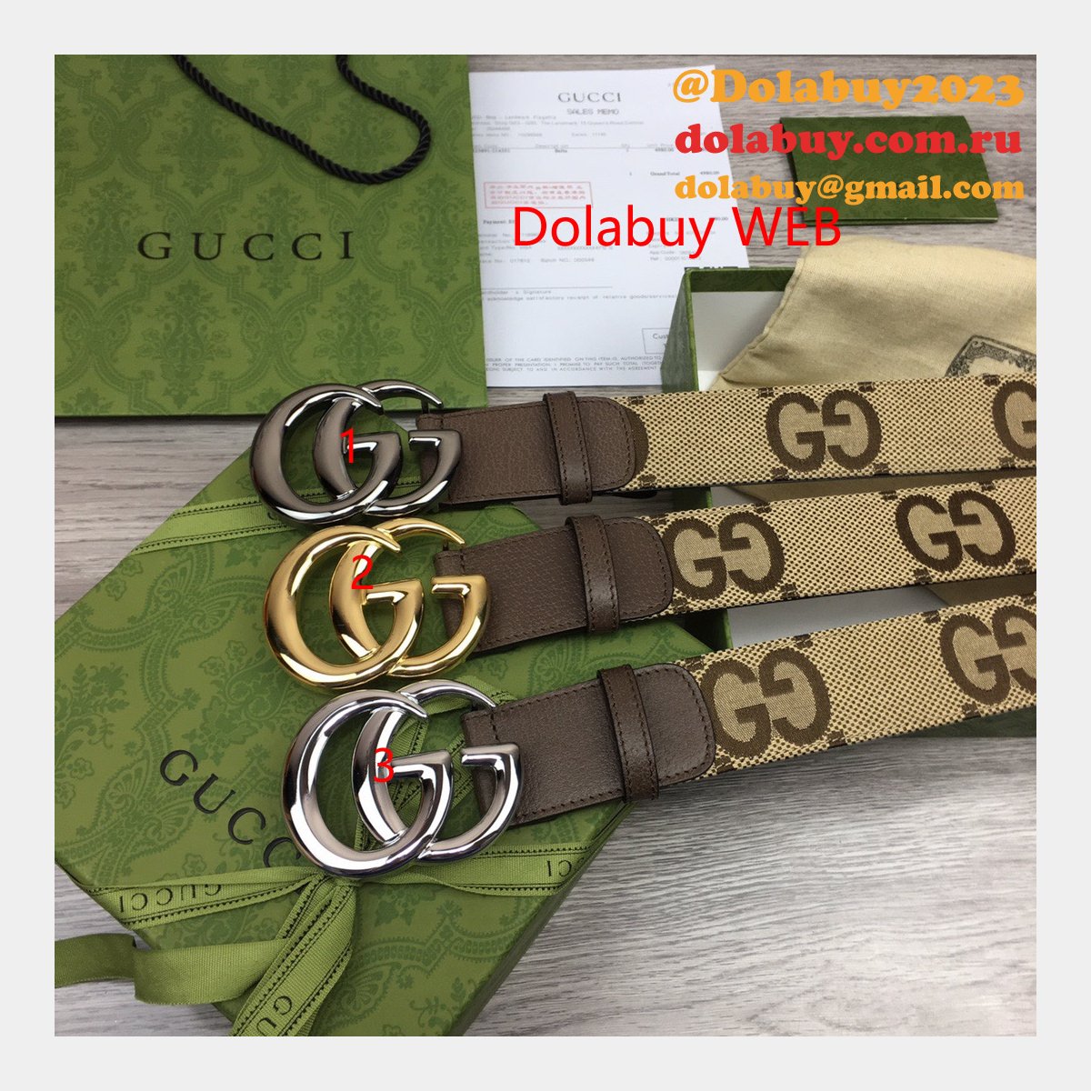 Shop 1:1 Image Mirror Gucci 3.8cm Belts Replica Bags