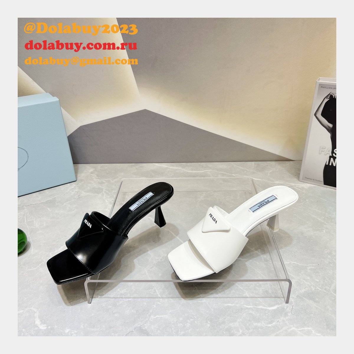 Top Quality Duplicate REPLICA PRADA LEATHER SLIPPERS
