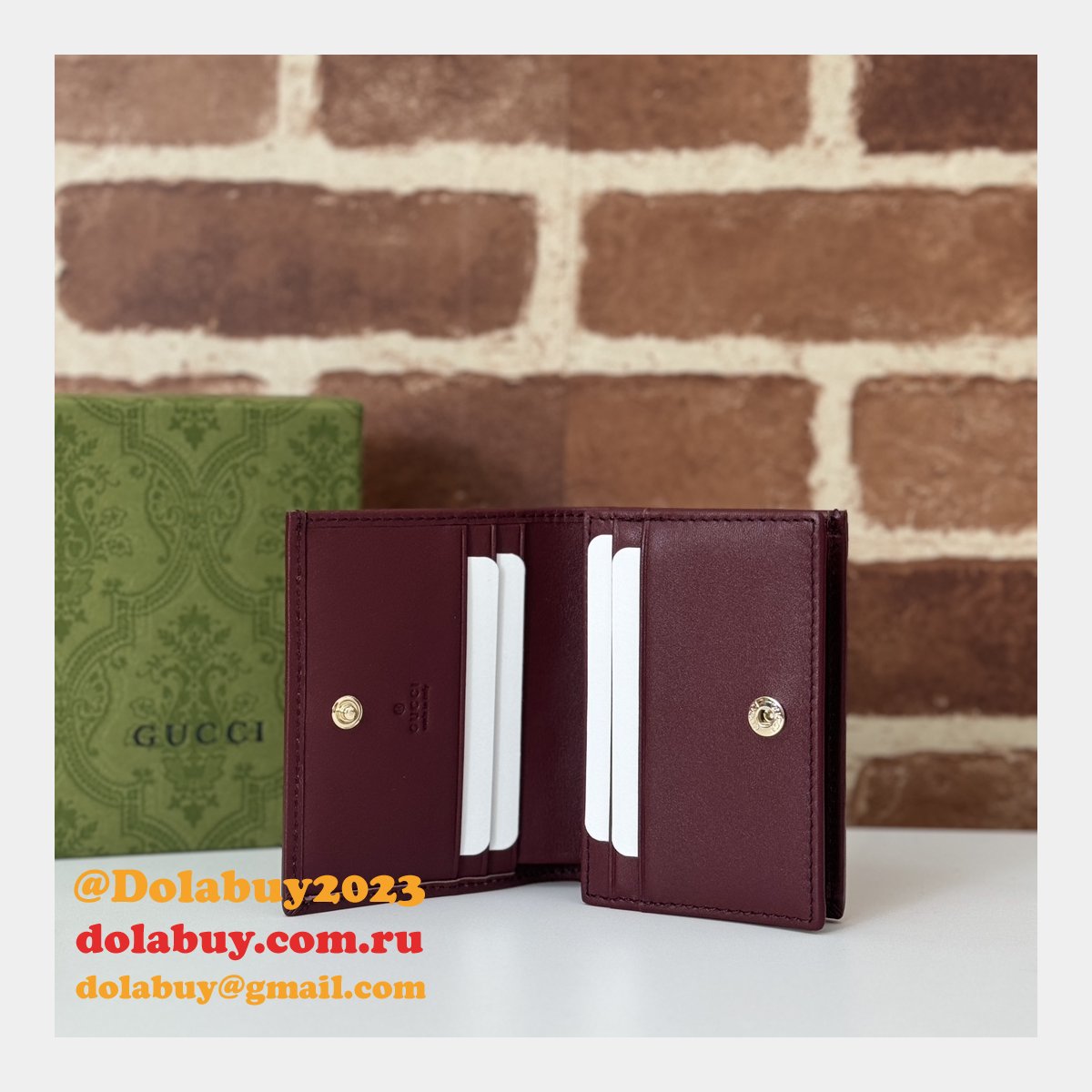 G*u*i inspired 621887 horsebit 1955 card case wallet