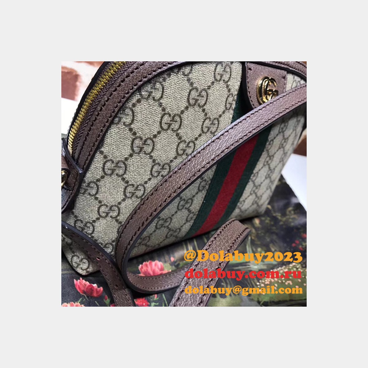 aaa+ G*u*i high quality ophidia small shoulder 499621 bag zipper