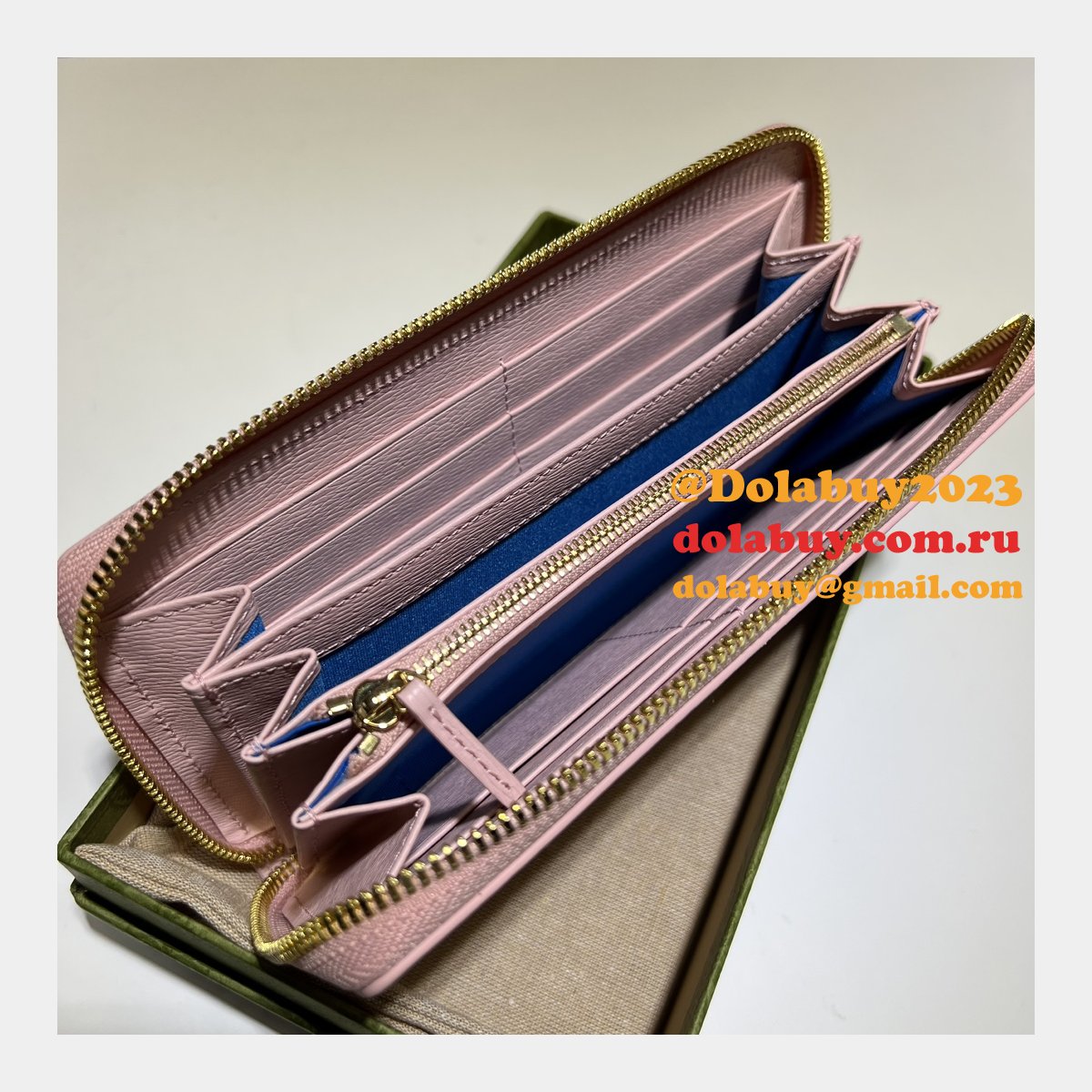 zip around wallet 1:1 mirror G*u*i script 772642 perfect bag