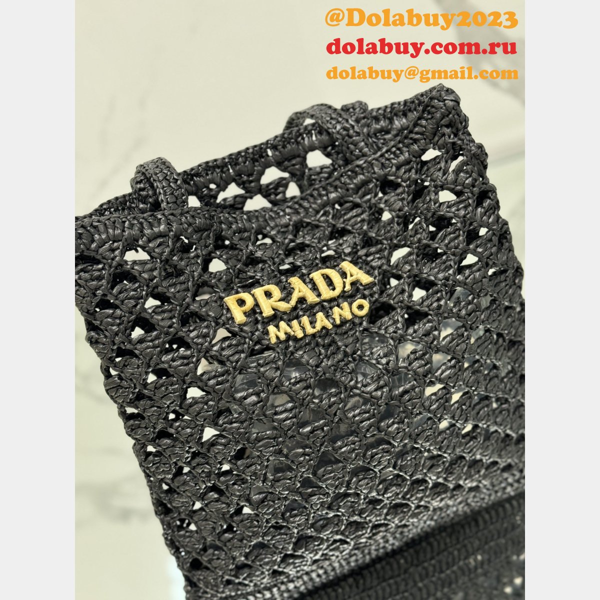 Wholesale Prada straw shopping bag 1BG493