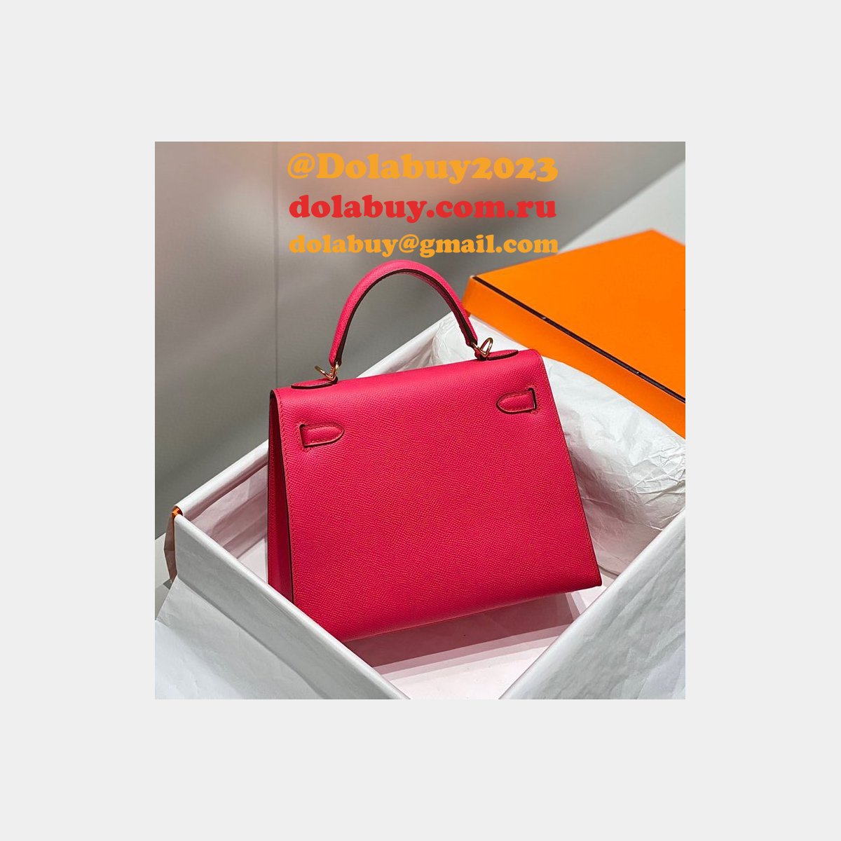 High Quality Replica Hermes Epsom Kelly 19/25/28CM Red Bag For Sale