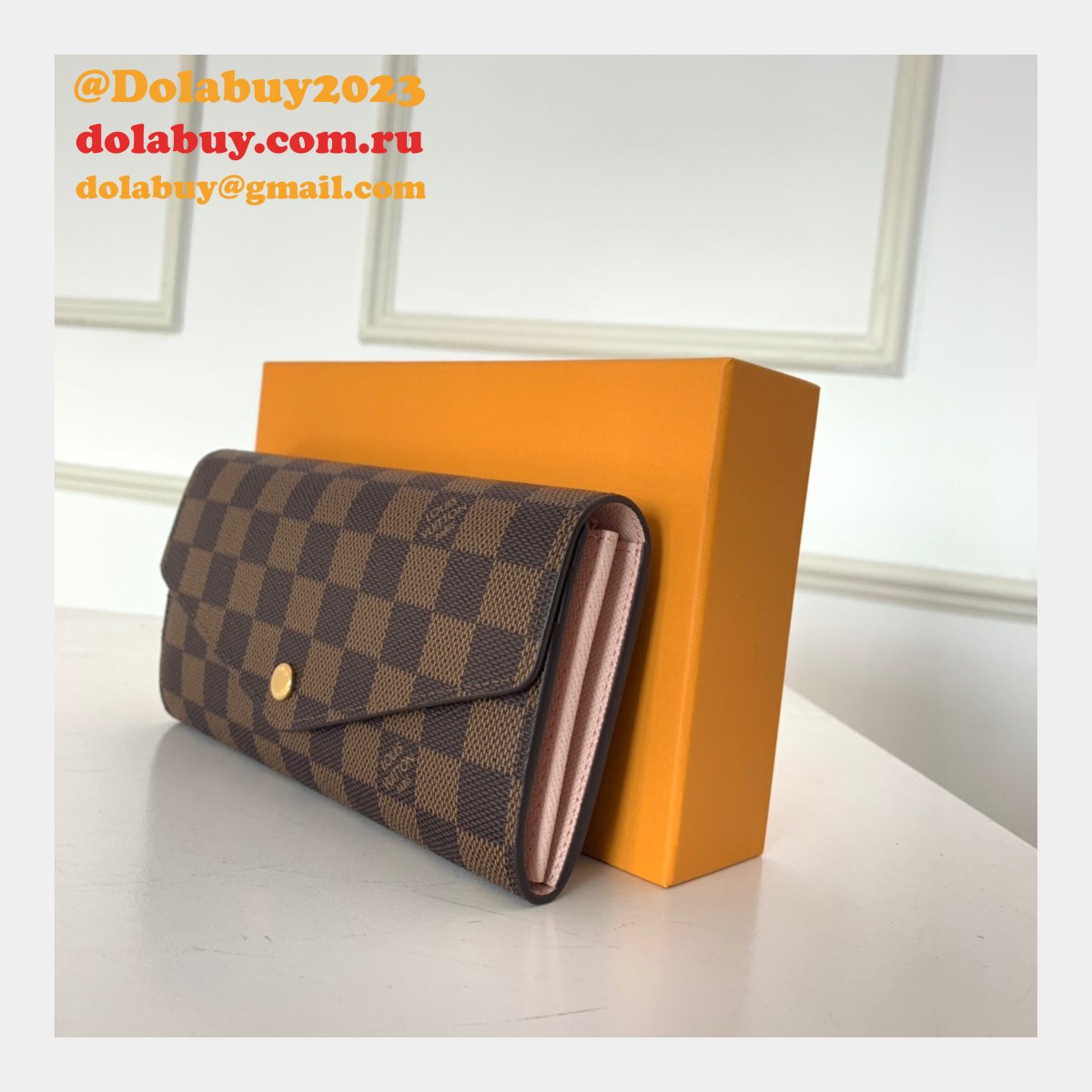 AAA+ LV N60114/N63209 Sarah Wallet Damier Ebene