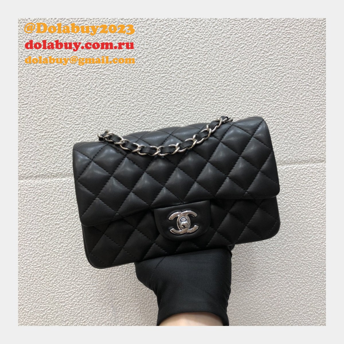 Cheap CC Lambskin Flap Designer Bag 1116 20CM