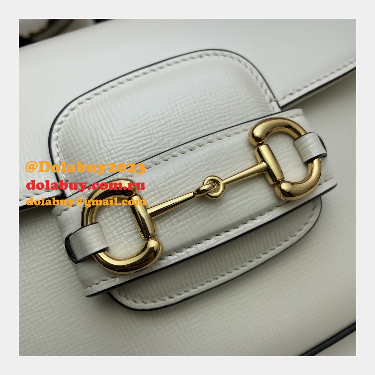 white replica G*u*i horsebit 1955 mini 658574 bag