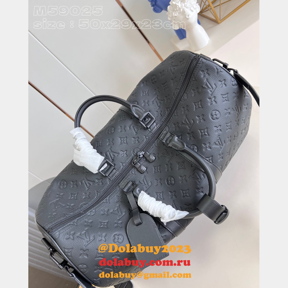 Louis Vuitton M59025 Inspired Keepall Bandoulière 50 Monogram Taurillon Bag