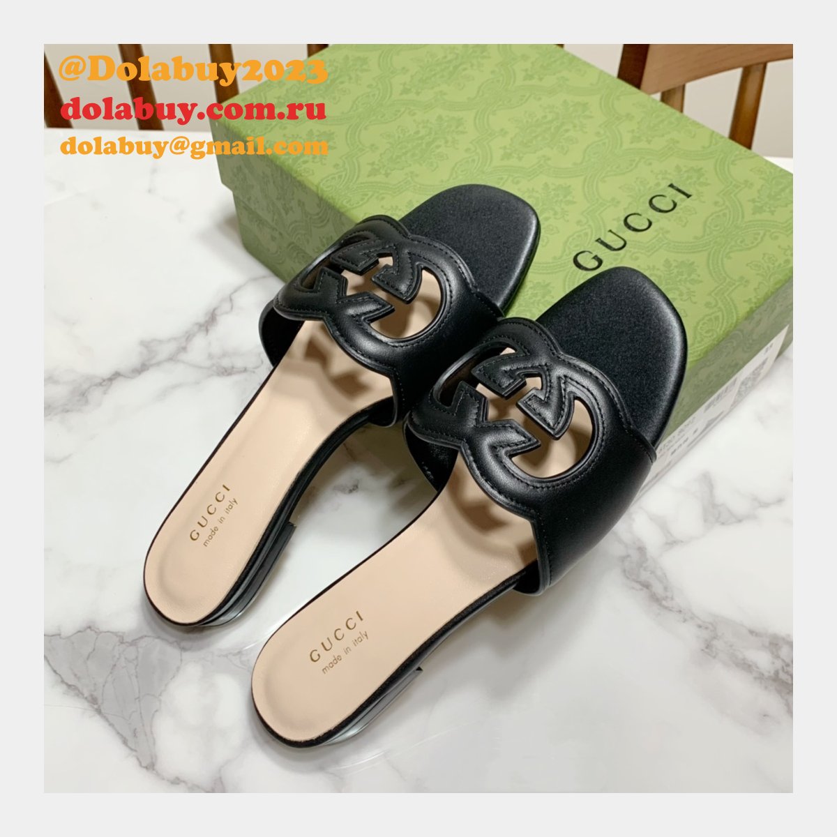 replica G*u*i designer shoes outlet flat slippers sale