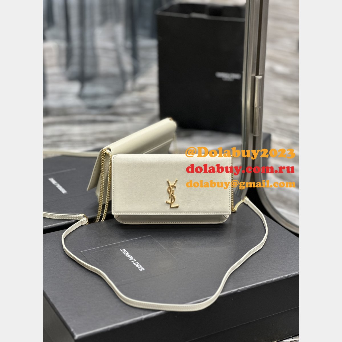 YSL Fashion Cassander Phone Holder 635095 Monogram Fake Bag