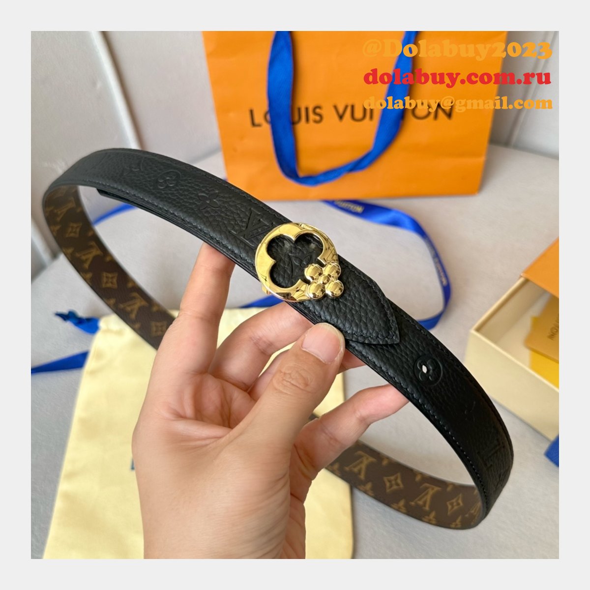 Wholesale LOUIS VUITTON Women Flowergram Belt 30MM