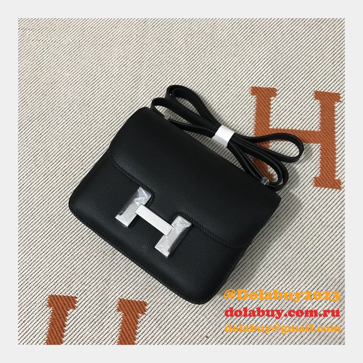 Hermes Constance Bag 18cm Epsom Leather Black