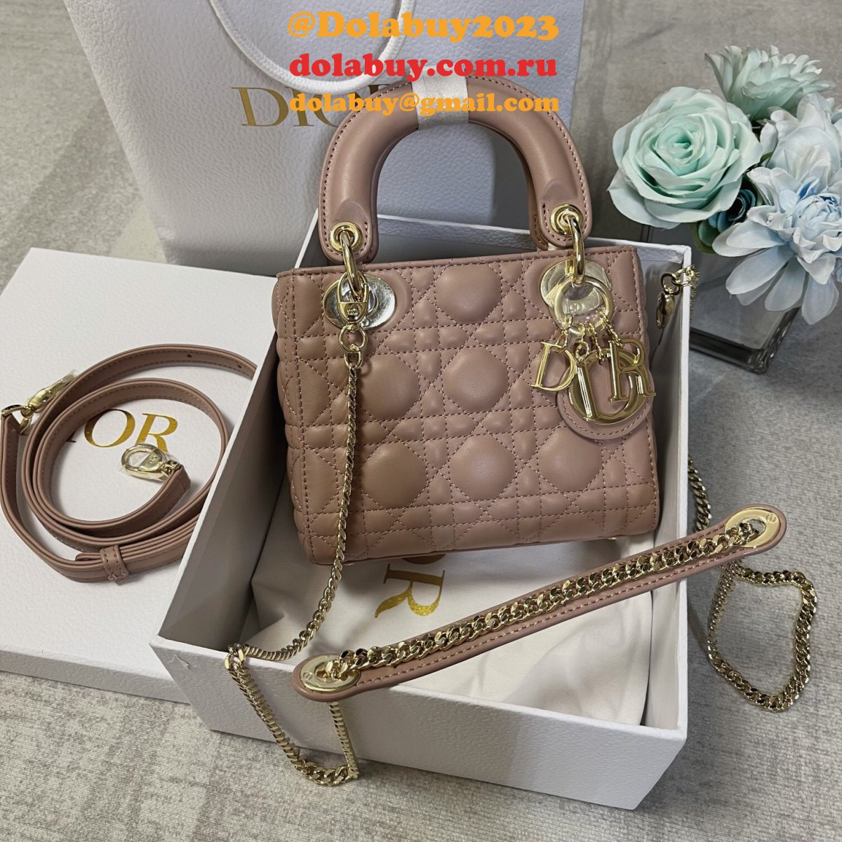 Top Quality DIOR lambskin mini lady bag 17cm