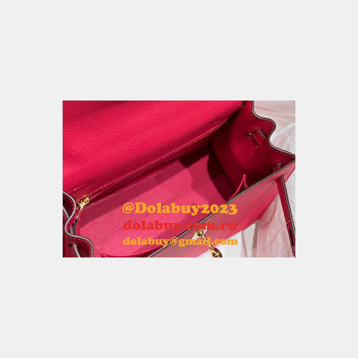 High Quality Replica Hermes Epsom Kelly 19/25/28CM Red Bag For Sale