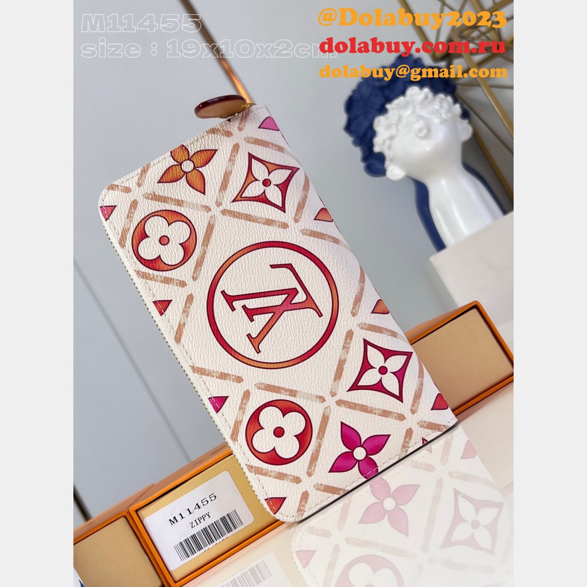 Designer Louis Vuitton Cheap Duplicate M83624/M11455 Zippy Wallet