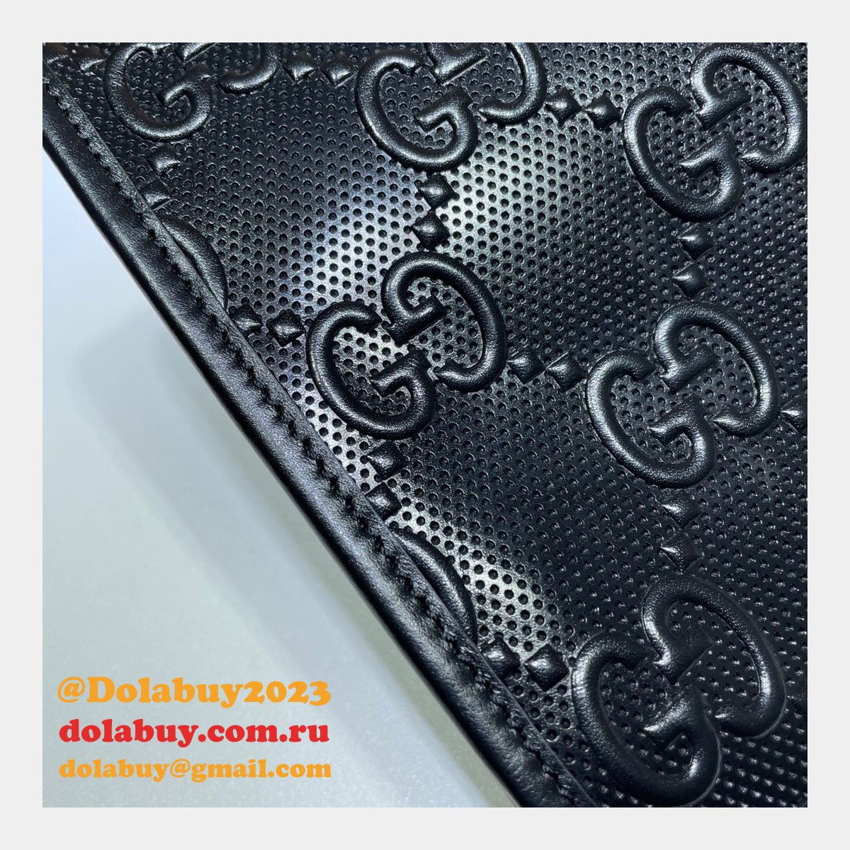 G*u*i replica black gg embossed mini 625568 bag