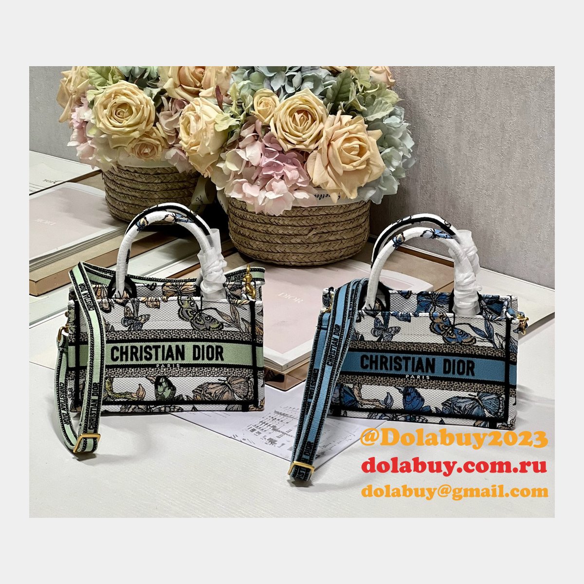 Designer Replica Dior Book Tote 1286/9024 Wholesale Paris Oblique Bag