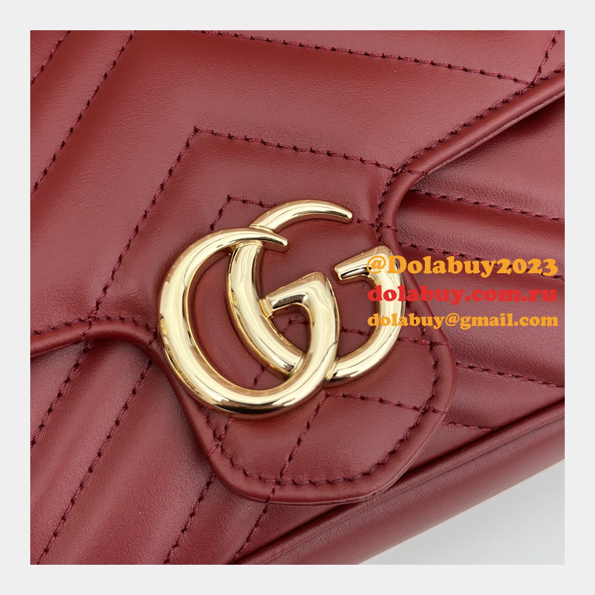 G*u*i replica gg marmont mini crossbody luxury 751526 red bag