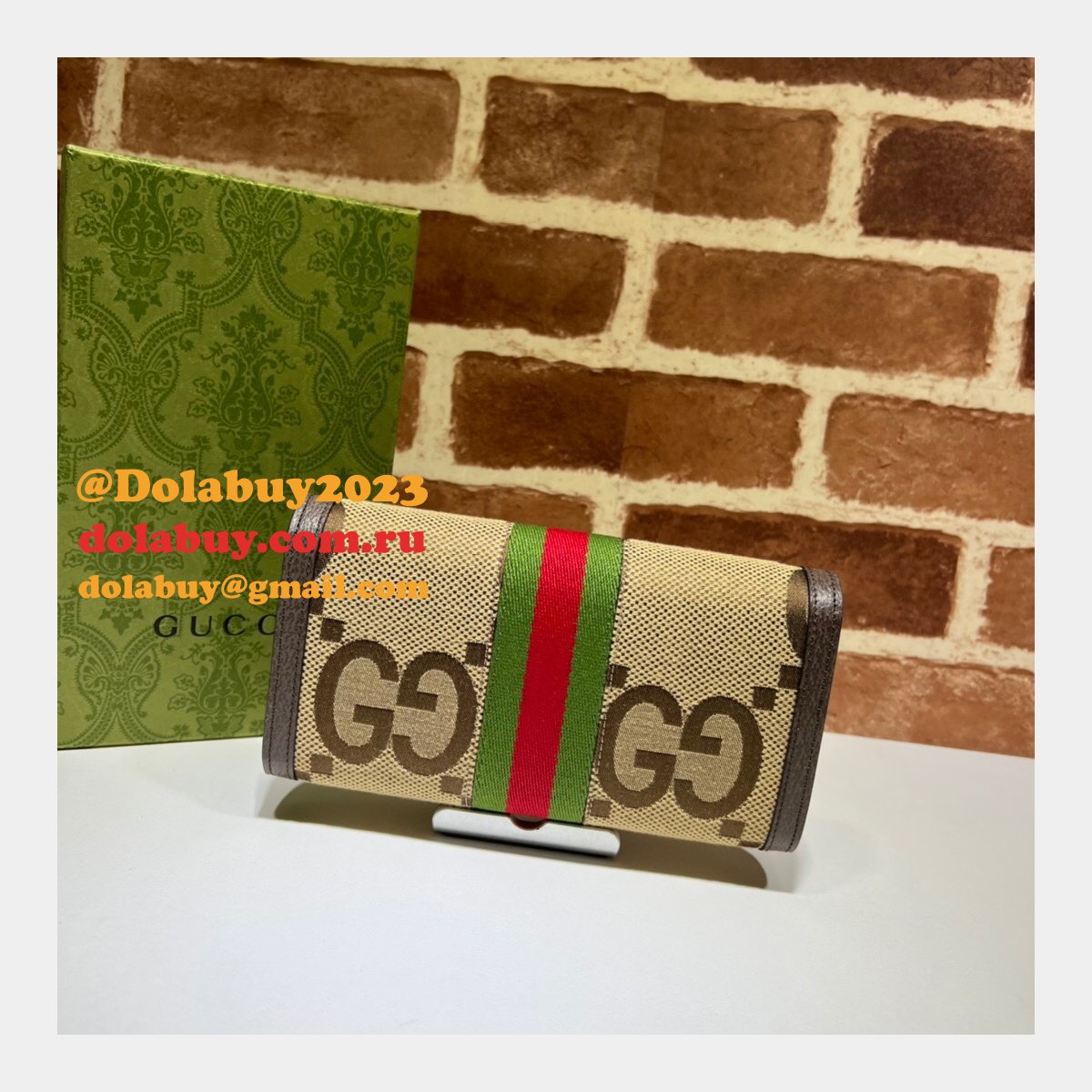 replica G*u*i high quality gg supreme ophidia continental 523153 wallet