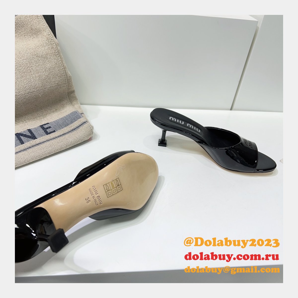 Miu Miu New Low Heel Slippers Buy The Best Product Replica Shoes