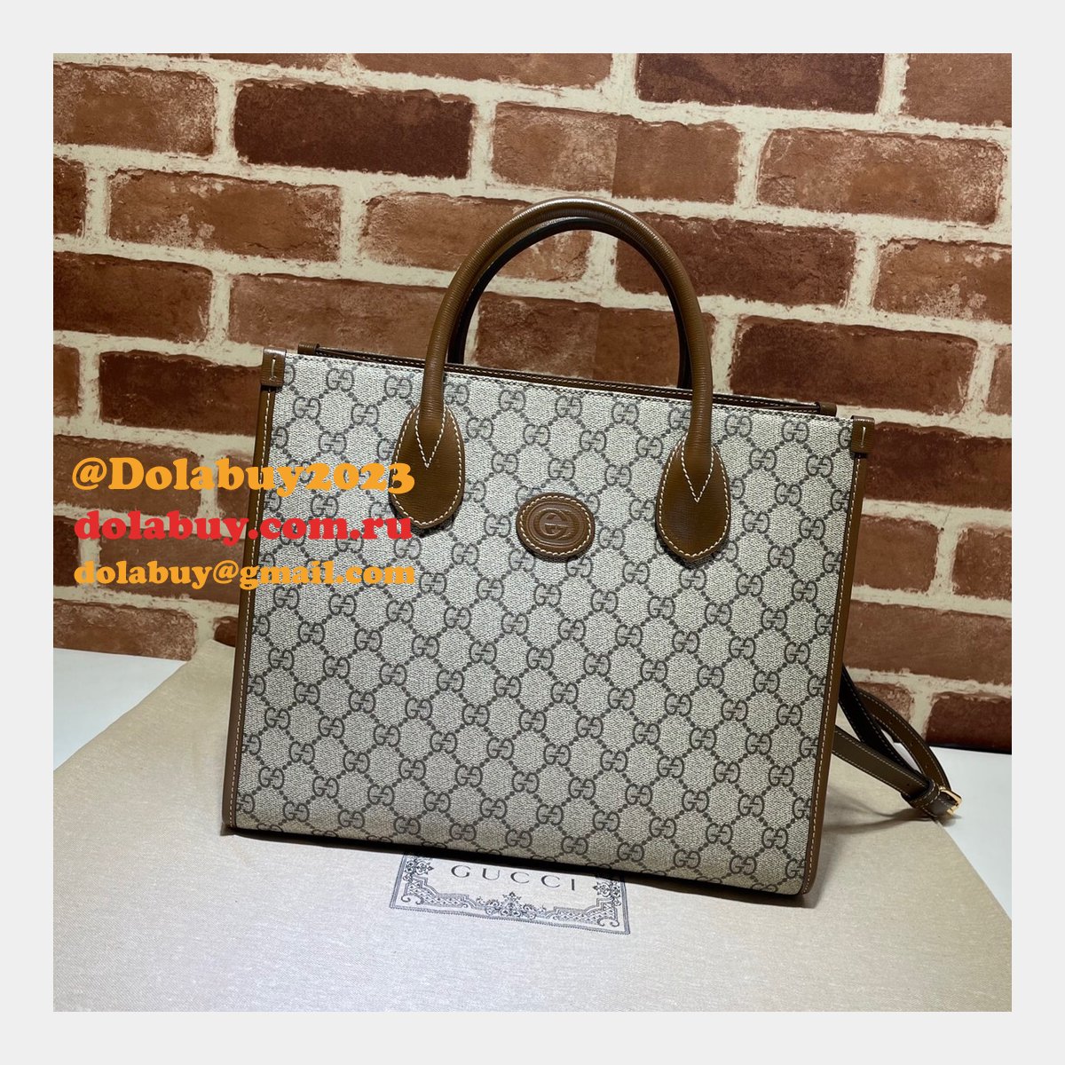 replica G*u*i beige gg small tote 659983 bag