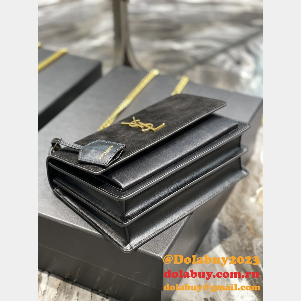 Saint Laurent Perfect ReplicaSunset chain bag 422906 smooth leather