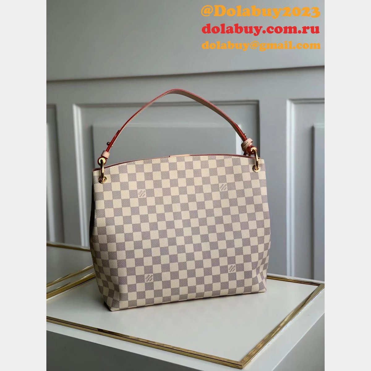 Louis Vuitton Luxury Graceful PM N42249 Damier Azur Replicas