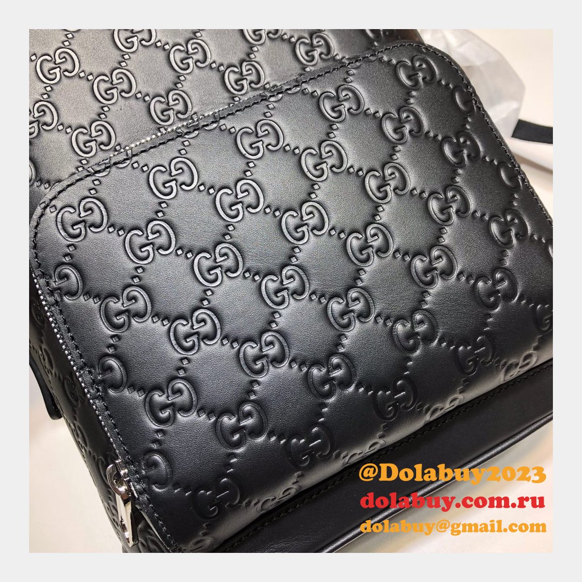 G*u*i signature leather backpack 450967 best replica designer bag