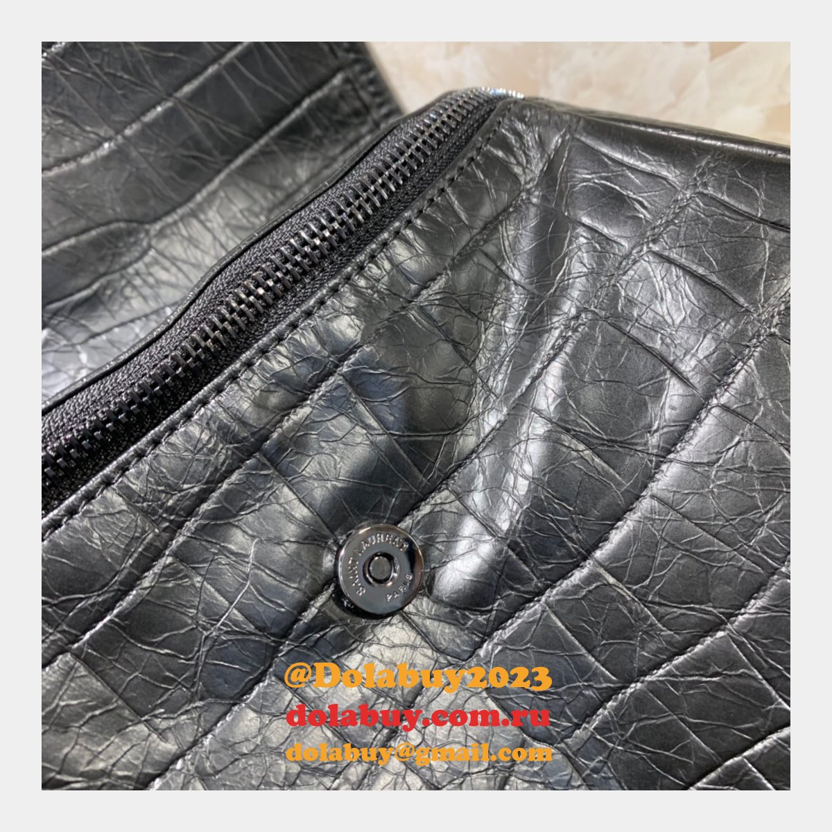 Saint Laurent Replica Narrow Tie Lamé Silk 577124 Woven Square