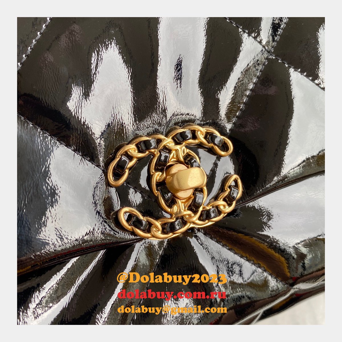 CC Replica 26CM Goatskin Gold-Tone Silver-Tone & Ruthenium