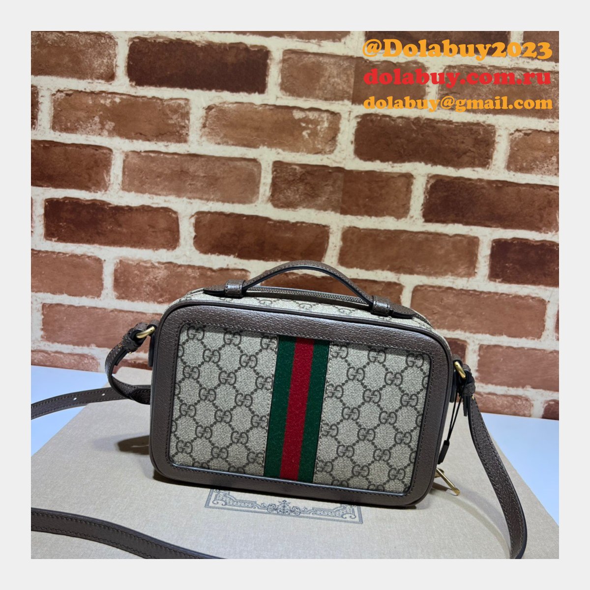 1:1 mirror G*u*i replicas ophidia 739392 shoulder with-web bag