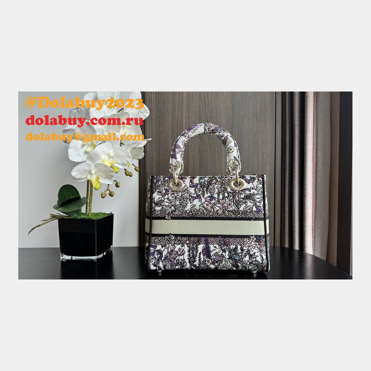 Perfect Christian Dior Lady Dior 24cm Duplicate Bags