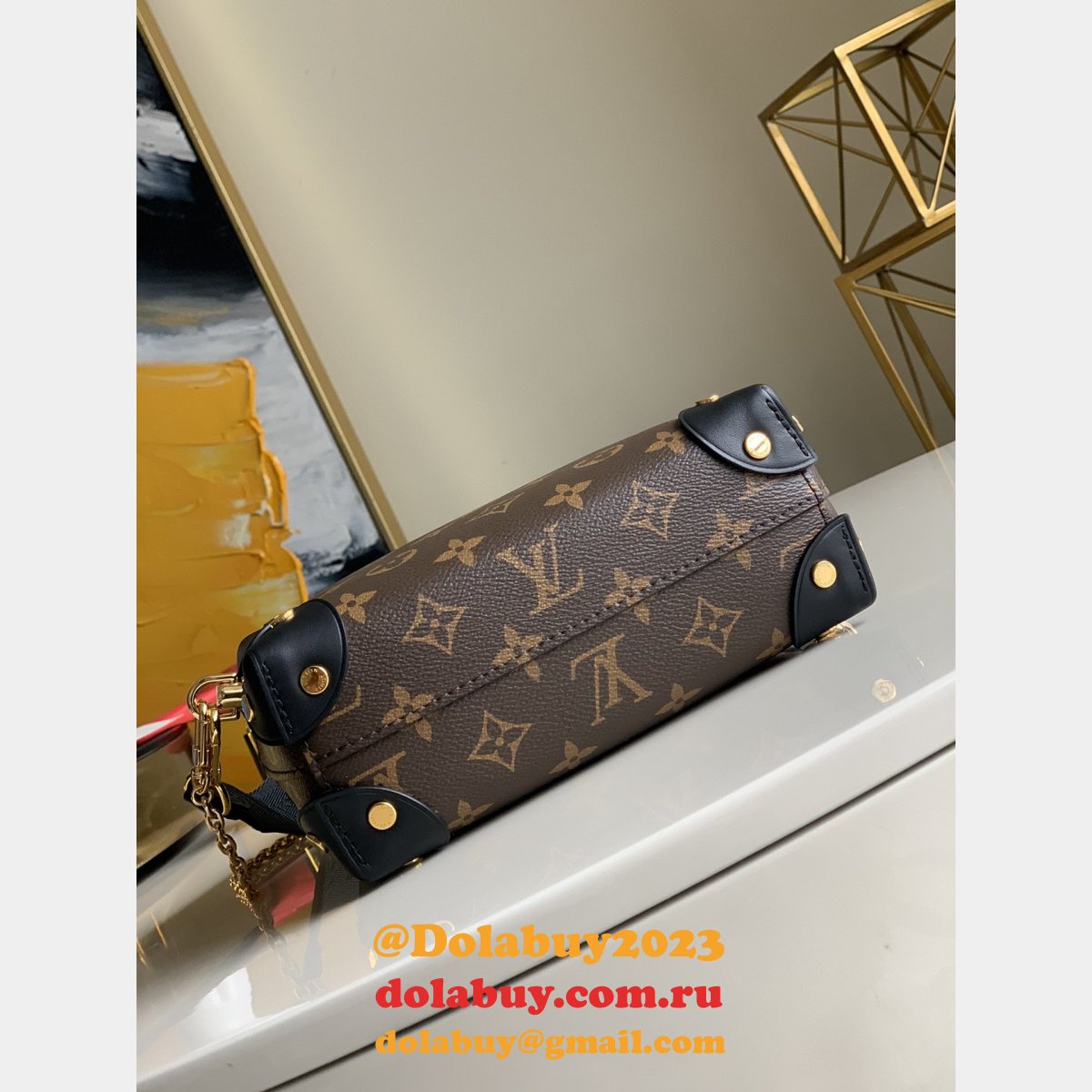 Louis Vuitton Replica M45571 Monogram Canvas Leather Petite