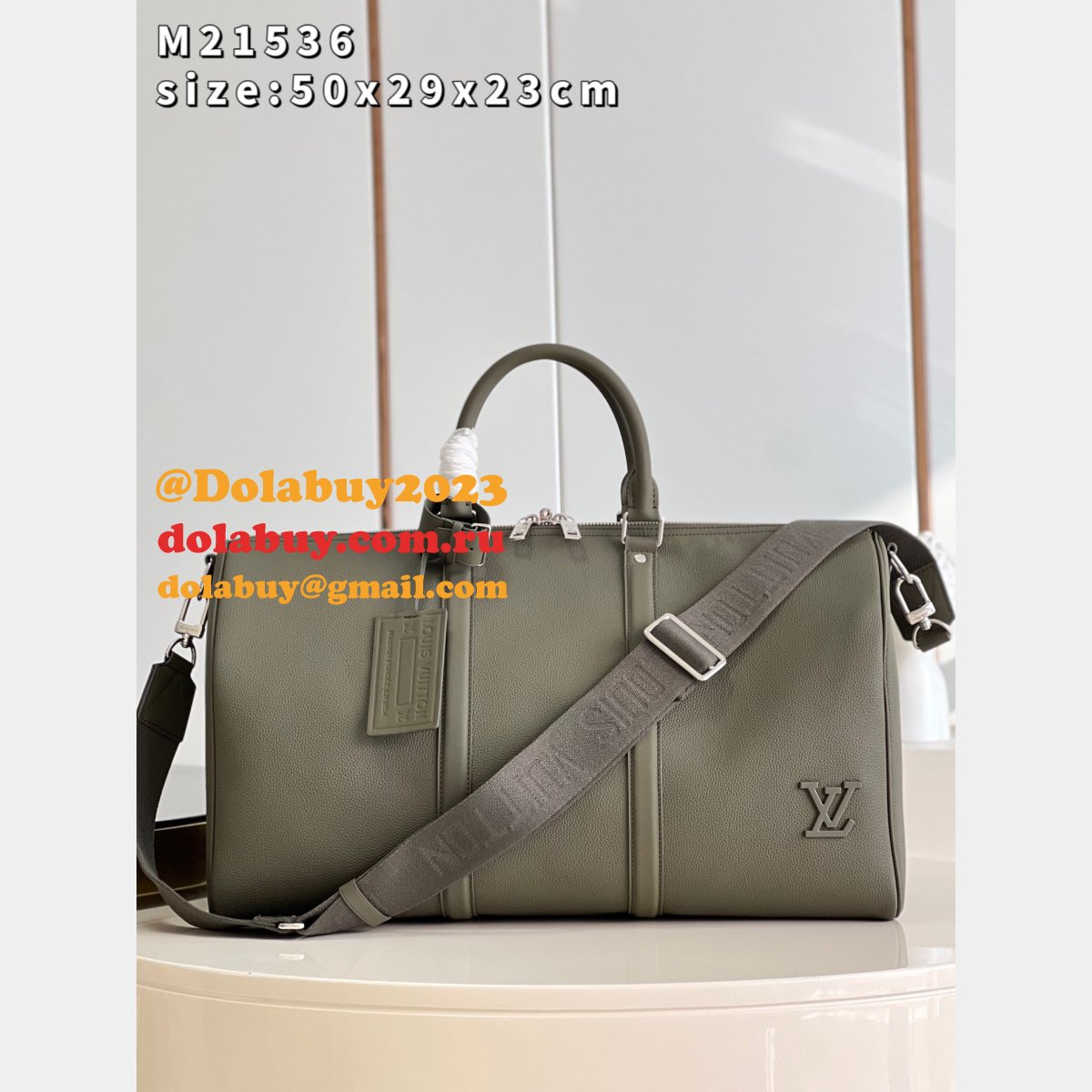 Louis Vuitton''s Fashion Keepall Bandoulière 50 LVS Aerogram Men M21536 Travel