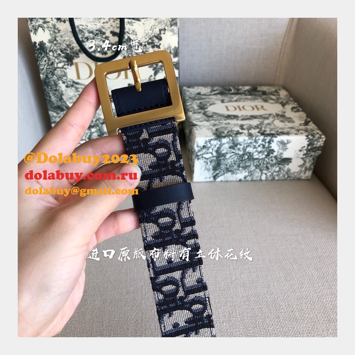 Christian Dior Replica Belts 3.4cm Accessories Belts