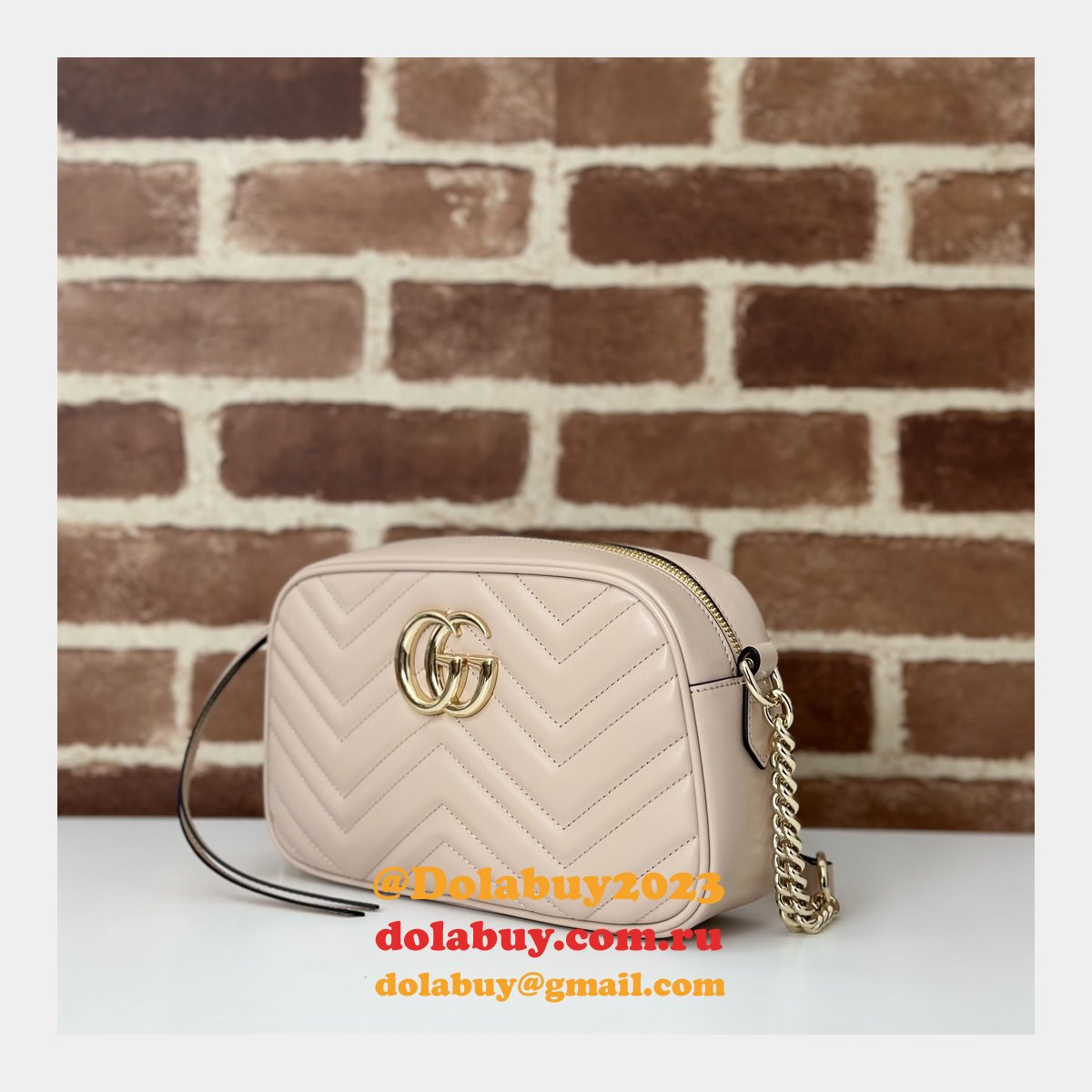 G*u*i replicas gg marmont 447632 pink shoulder best bag