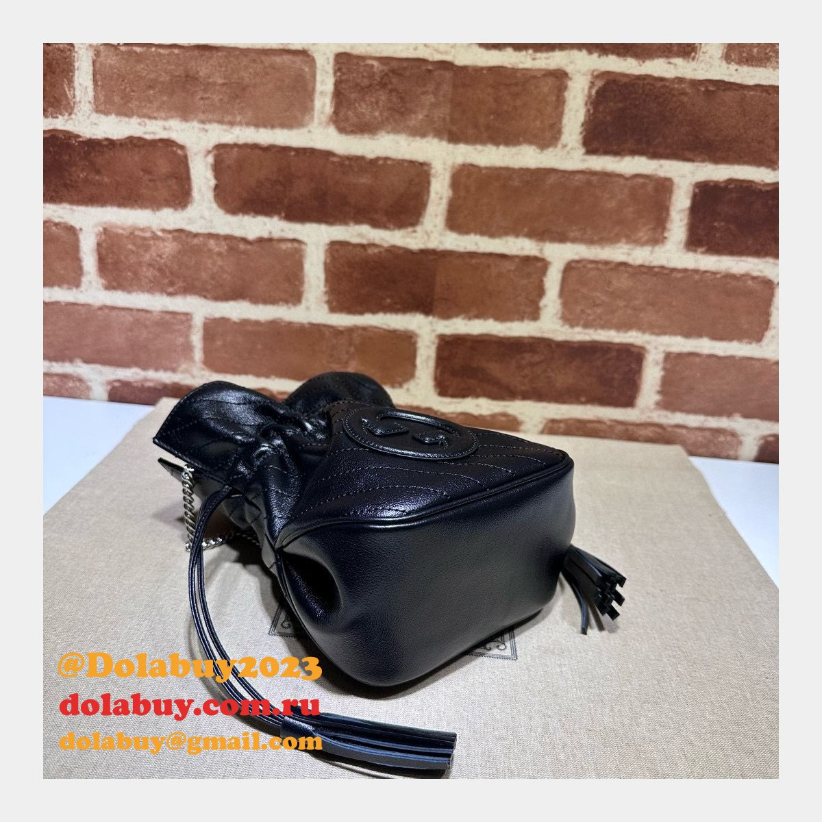 top quality G*u*i blondie mini backet bag 760313 replica