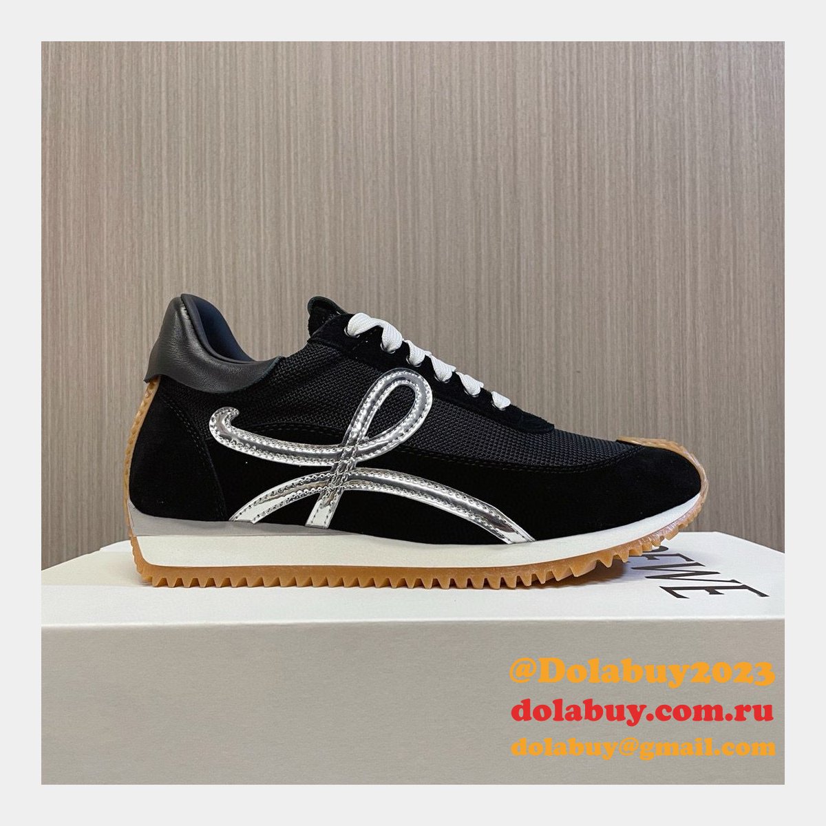 Top Quality Runner In Nylon And Suede Shoes