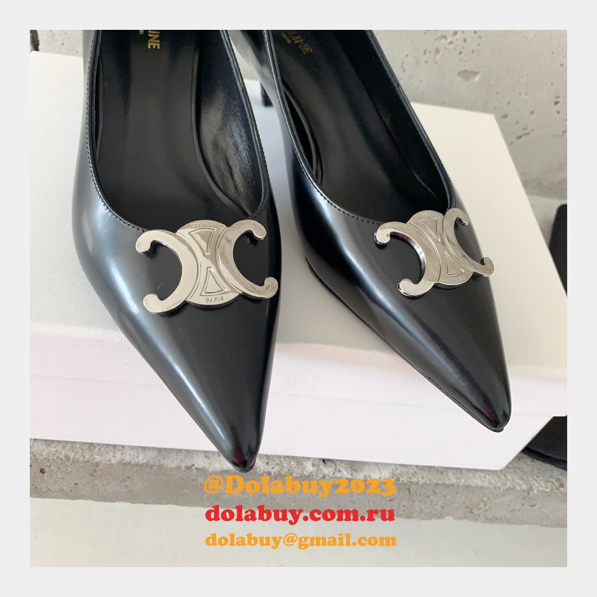 High Quality Luxury Celine high heel shoes