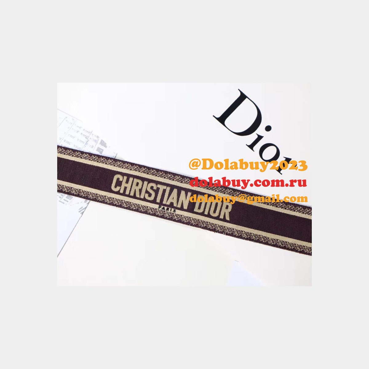 UK Christian Dior SHOULDER Embroidery High Quality STRAP