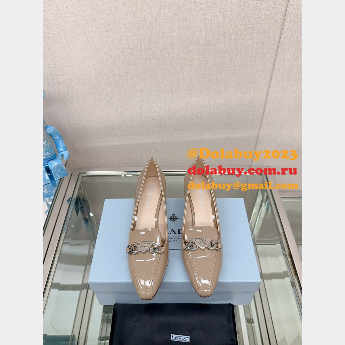 Wholesale Prada CHEAP SALES ONLINE square toe shoes