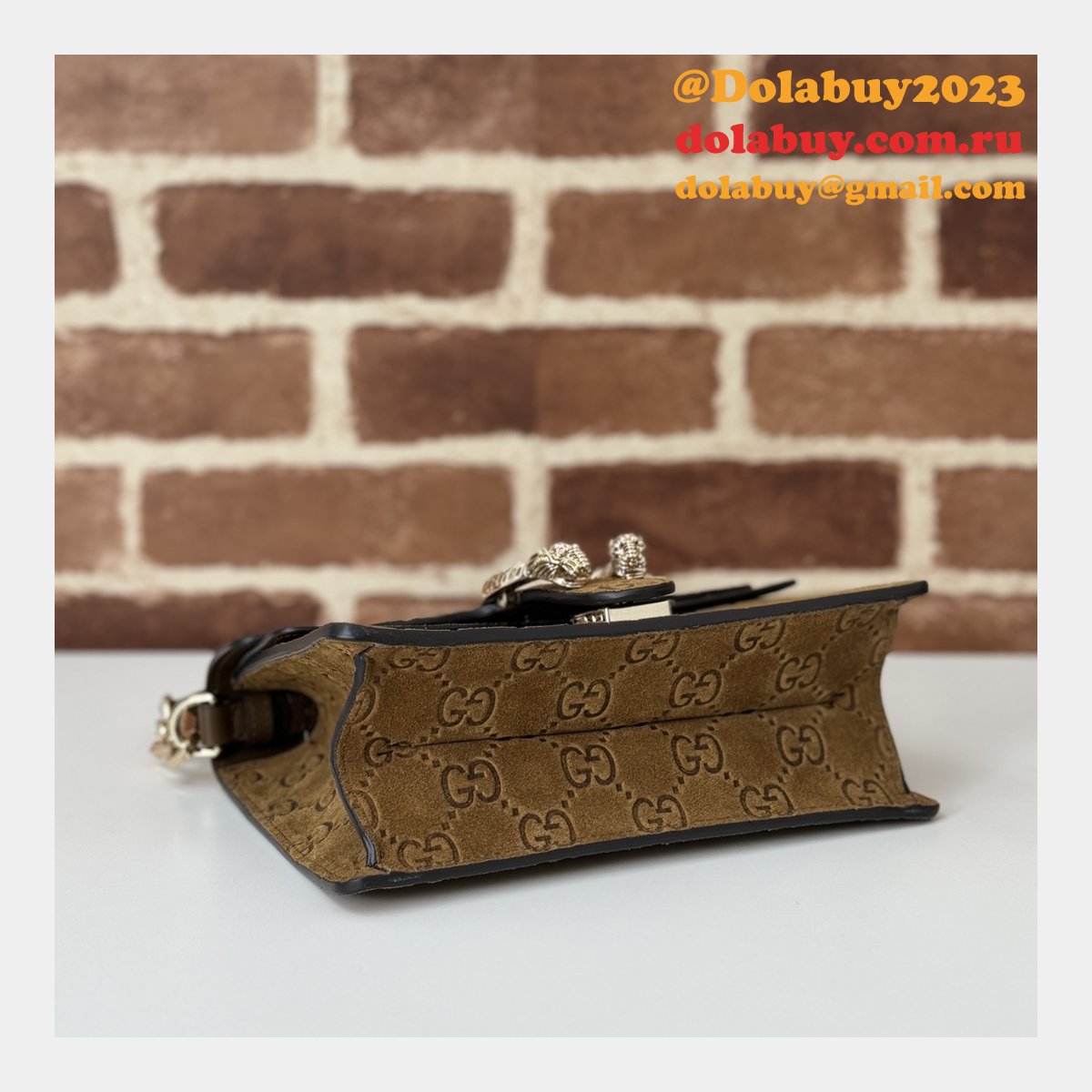 dionysus G*u*i duplicate top handle 813400 brown bag