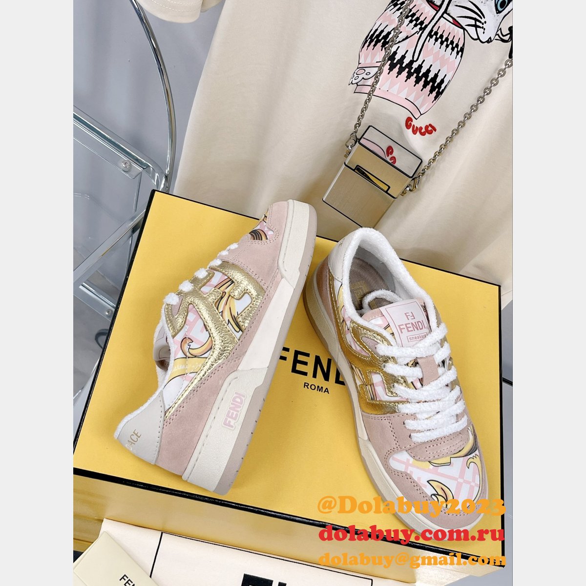 Hottest Replica Fendi X Versace match TUP F Logo Shoes