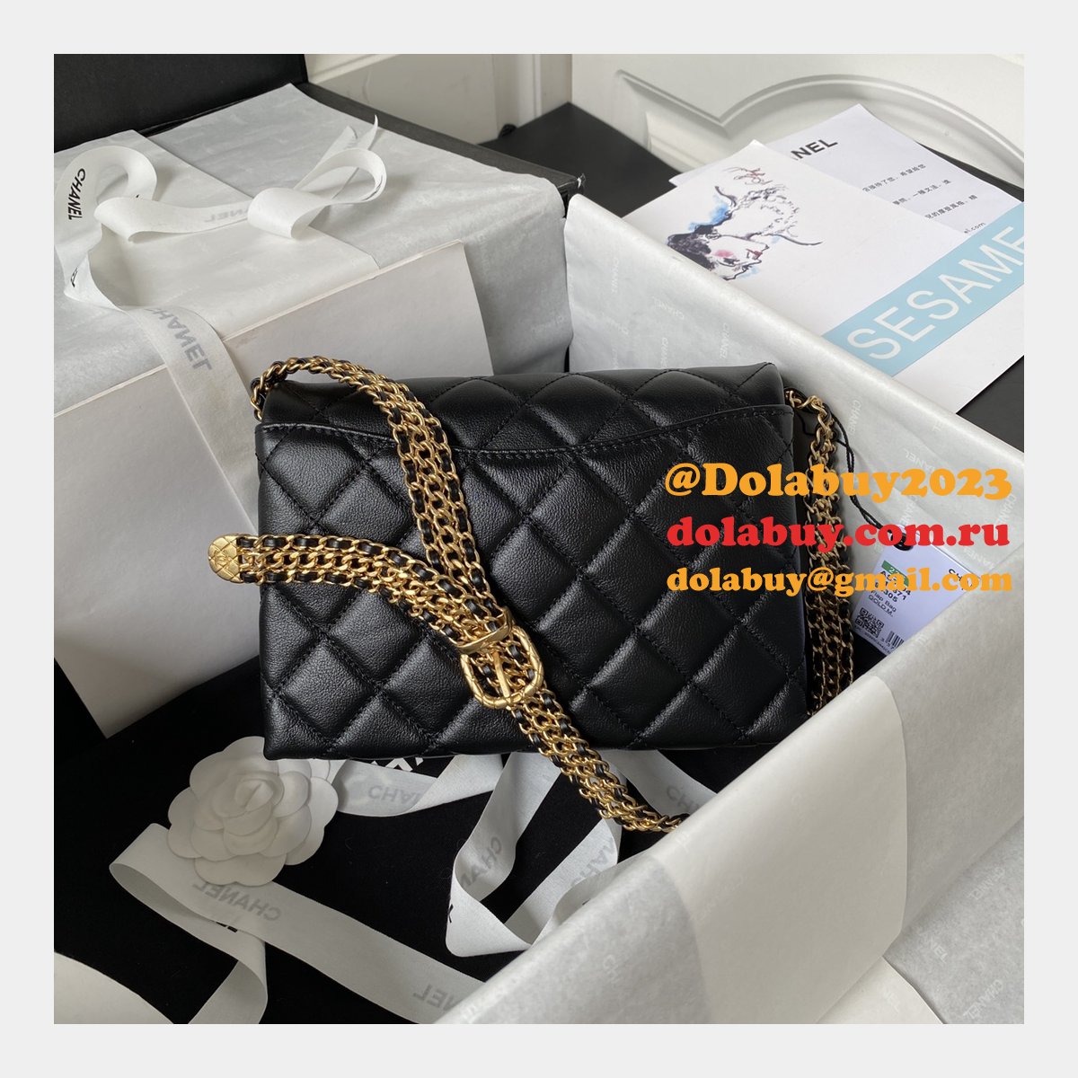 1:1 Mirror Flap Fashion Chain Best AS3994 Replica Quality Bag