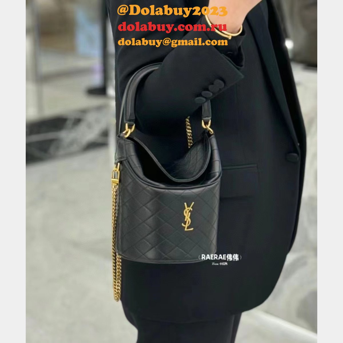 Saint Laurent 763961 Replica Gaby Top Handle Bucket Shoulder Bags