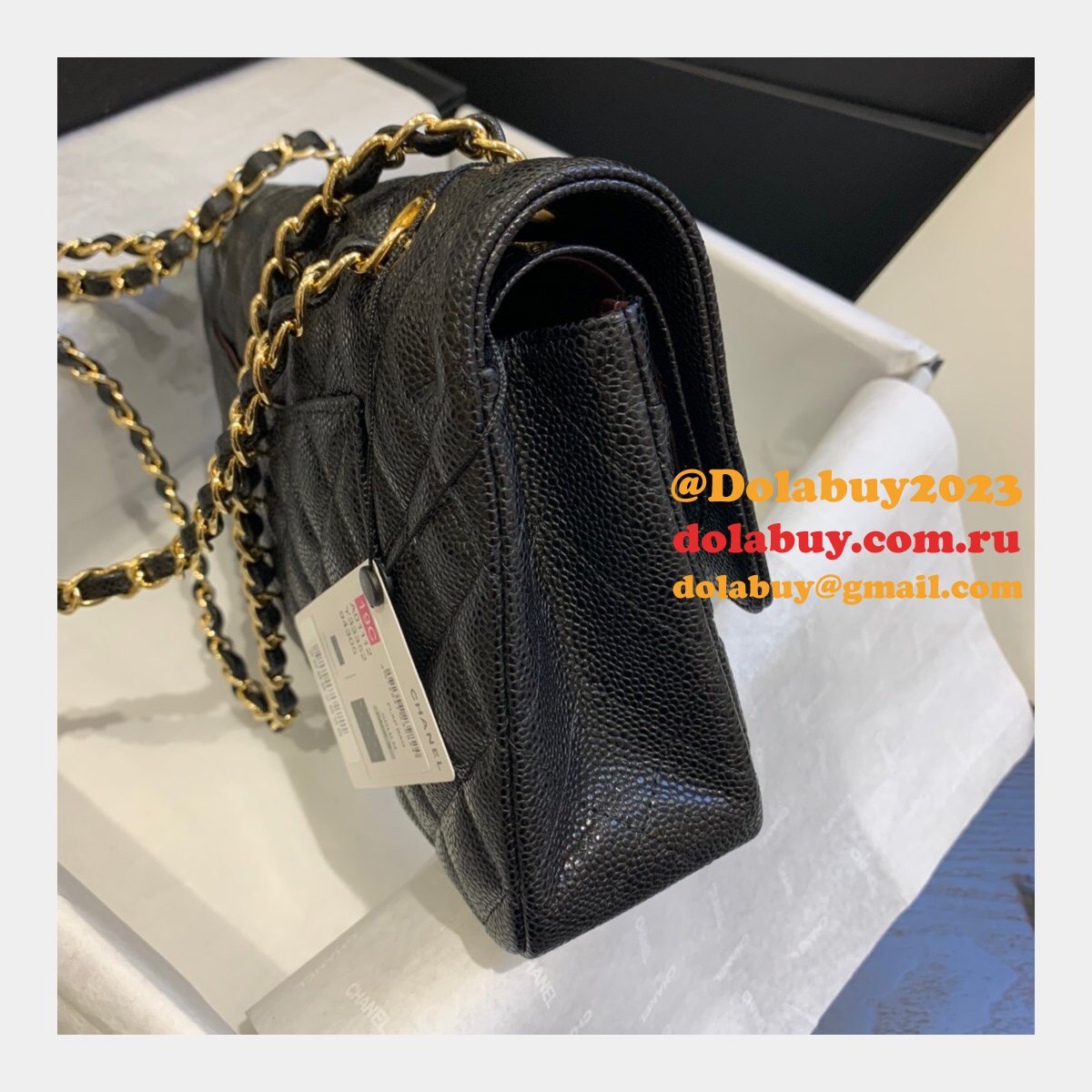 New CC 2021 Replica Quilted Caviar Leather Caviar CF1112 25CM Bags