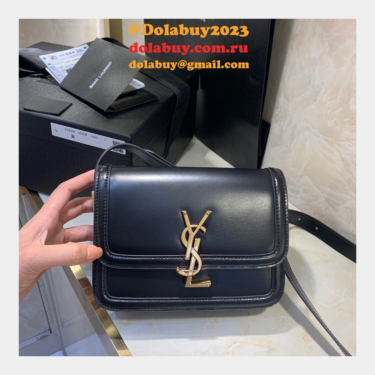 Saint Laurent YSL Solferino Replicas 634306 Satchel Leather